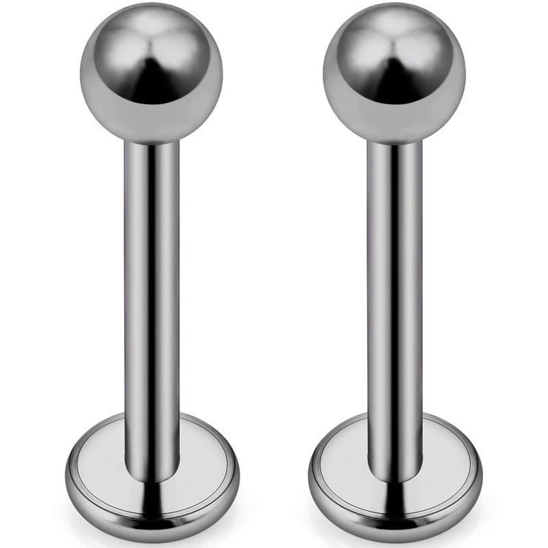 SCERRING 2PCS 16g G23 Titanium Labret Monroe Lip Tragus Cartilage Earring Ring Stud Piercing Jewelry 10mm - Image 1